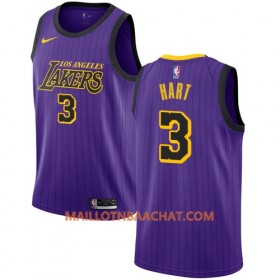 Maillot NBA Los Angeles Lakers Josh Hart 3 2018-19 Nike City Edition Violet Swingman - Homme